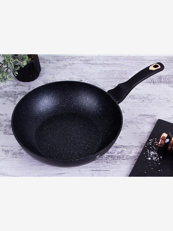 Berlingerhaus Tigaie wok cu suprafață din marmură BERLINGERHAUS Black Rose Collection (28 cm)