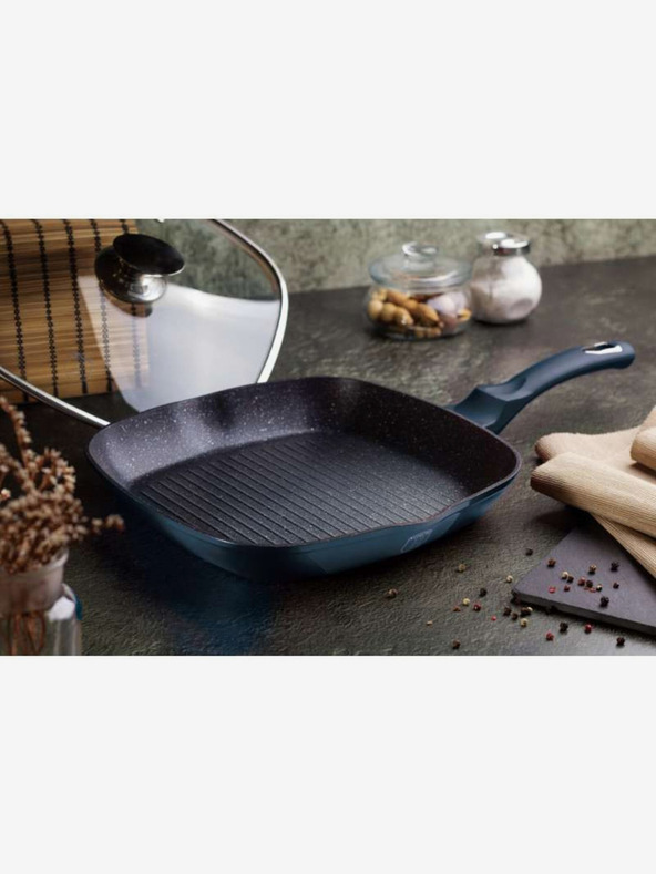 Berlingerhaus Tigaie grill cu suprafață din marmură 28 cm BERLINGERHAUS Metallic Line Aquamarine Edition