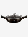 Berlingerhaus Tigaie adâncă cu capac 28 cm Shiny Black Collection BERLINGERHAUS