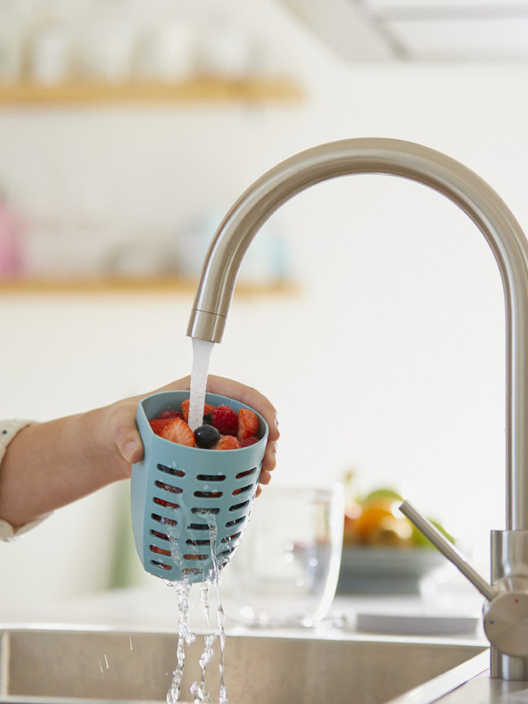 Mepal Cutie pentru gustări roz cu strecurătoare Mepal Ellipse 600 ml