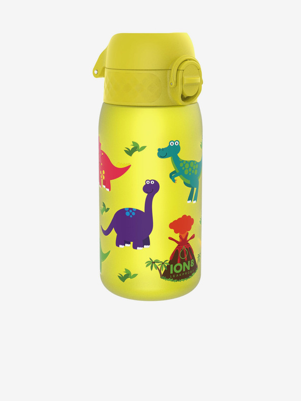 ION8 Sticlă galbenă cu model Ion8 Leak Proof Dinosaur (350 ml)