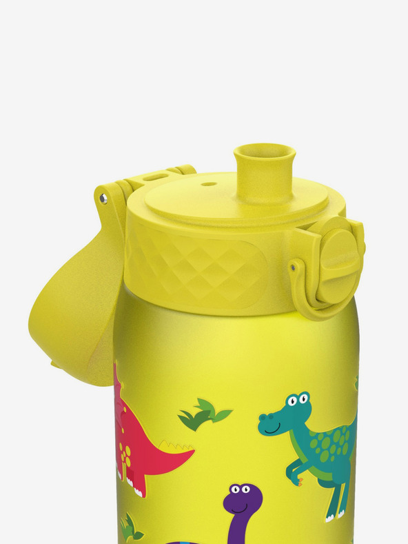 ION8 Sticlă galbenă cu model Ion8 Leak Proof Dinosaur (350 ml)