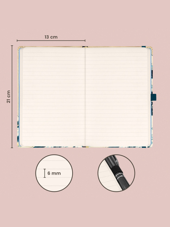 NOTIQUE NOTIQUE Notes Katsushika Hokusai, căptușit, 13 x 21 cm