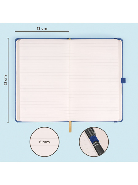NOTIQUE NOTIQUE Notes Albastru închis, cu linie, 13 x 21 cm