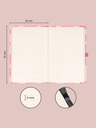 NOTIQUE NOTIQUE Notes Pink, căptușită, 13 x 21 cm