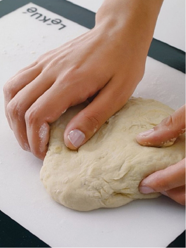 Lékué Covoraș de bucătărie din silicon negru și alb Lékué