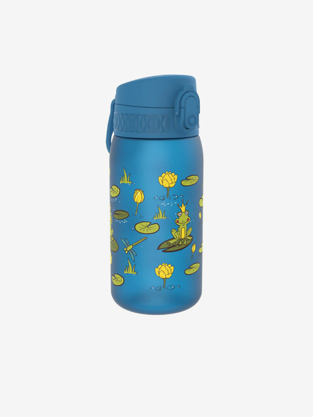 ION8 Sticlă albastră pentru copii cu model Ion8 Leak Proof Frog Pond (350 ml)