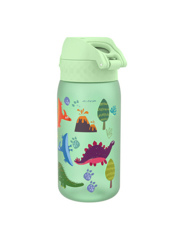 ION8 Ion8 Sticlă antipicurare fără BPA Dinosaur verde 350 ml