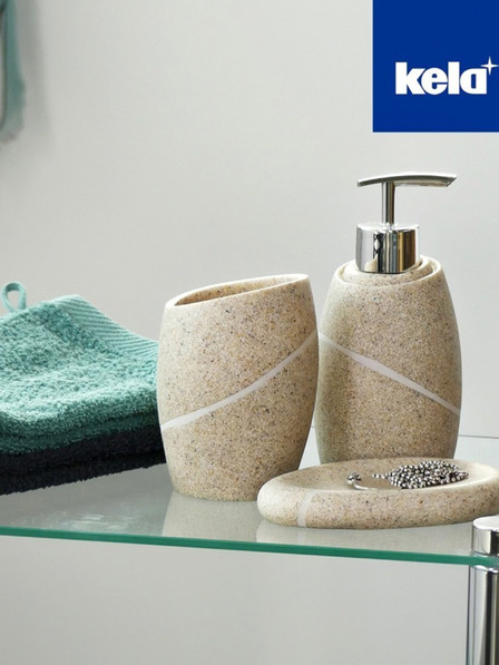 Kela Dispenser de săpun TALUS poly, decor piatră bej KELA
