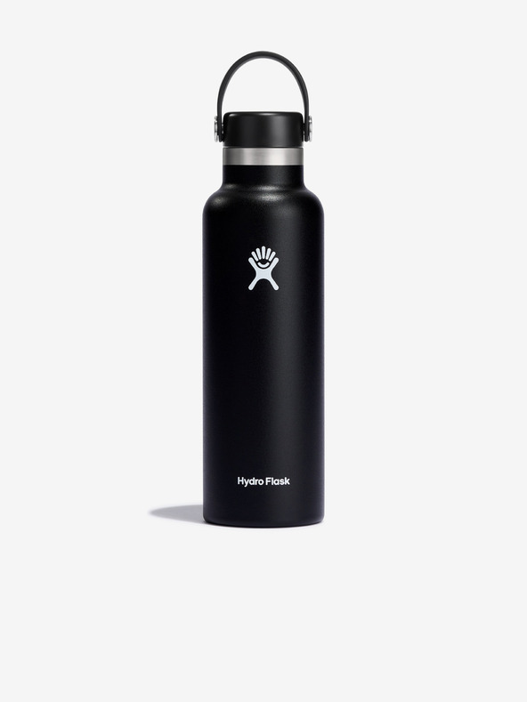 Hydro Flask Hydro Flask negru din oțel inoxidabil cu gura standard și capac flexibil (621 ml)