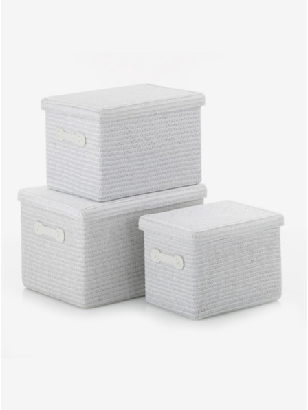 Kela Set coșuri RIMOSSA 3 buc. alb KELA