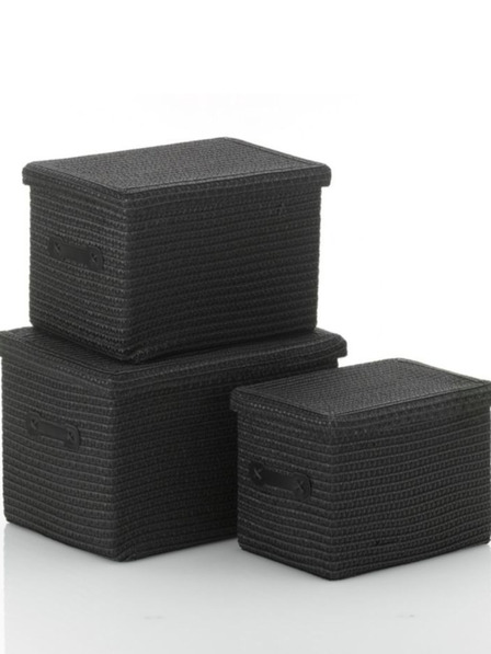 Kela Set coșuri RIMOSSA 3 buc. negru KELA