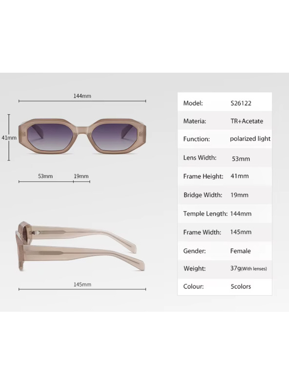 VEYREY Ochelari de soare polarizați ovali de înaltă calitate Veyrey Sunodagh