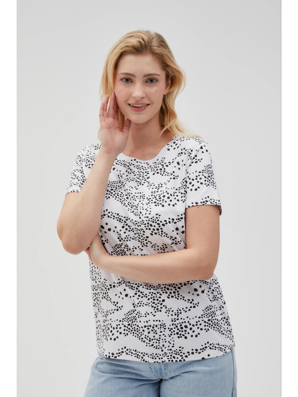 Moodo Tricou pentru femei L-TS-4631 WHITE Moodo