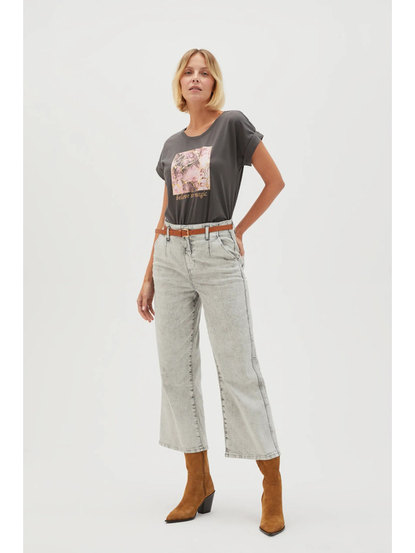 Moodo Tricou pentru femei L-TS-4630 GREY Moodo