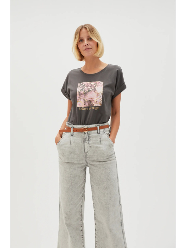 Moodo Tricou pentru femei L-TS-4630 GREY Moodo