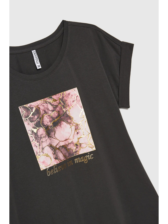 Moodo Tricou pentru femei L-TS-4630 GREY Moodo