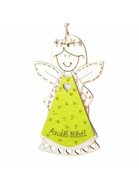 Casa de Engel Înger suspendat din lemn cu inscripție (CZ), 0/200