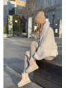 BIG STAR SHOES Snows pentru femei cu platformă înaltă Big Star Light Beige