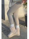 BIG STAR SHOES Snows pentru femei cu platformă înaltă Big Star Light Beige