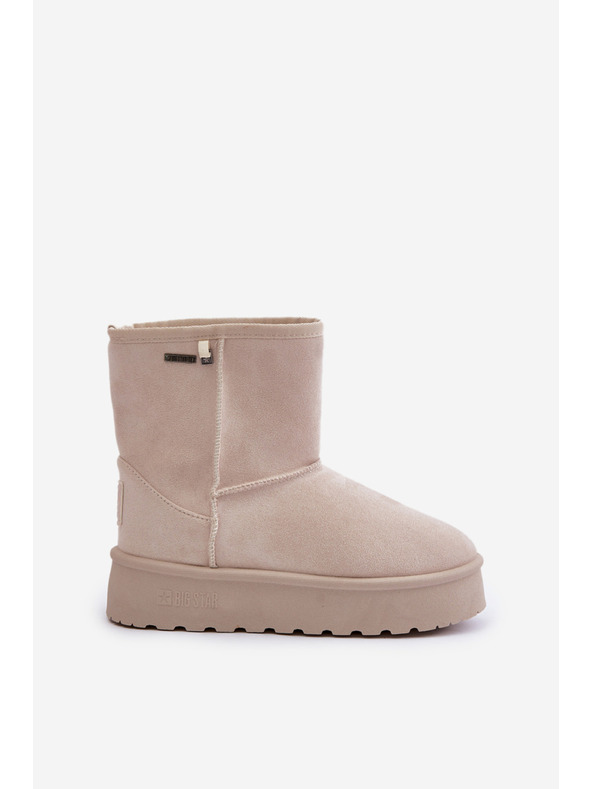 BIG STAR SHOES Snows pentru femei cu platformă înaltă Big Star Light Beige