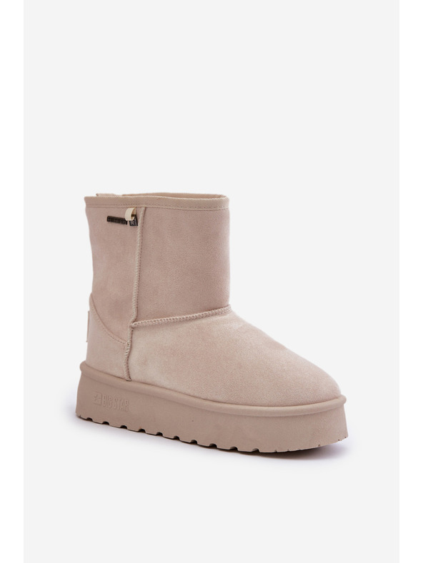 BIG STAR SHOES Snows pentru femei cu platformă înaltă Big Star Light Beige