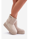 BIG STAR SHOES Snows pentru femei cu platformă înaltă Big Star Light Beige