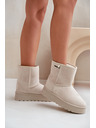 BIG STAR SHOES Snows pentru femei cu platformă înaltă Big Star Light Beige