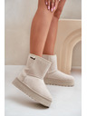 BIG STAR SHOES Snows pentru femei cu platformă înaltă Big Star Light Beige