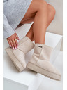 BIG STAR SHOES Snows pentru femei cu platformă înaltă Big Star Light Beige