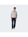 Guess Jeans Hanorac ecru pentru bărbați cu logo brodat Guess jeans