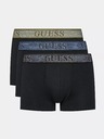 Guess Jeans Set boxeri negri pentru bărbați Guess Jeans Underwear 3-Pack U3BG13 K6YW0 Black Elastic Bog