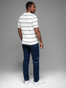 Ombre Clothing Tricou polo din viscoză cu dungi orizontale Ombre Clothing