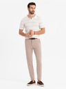 Ombre Clothing Tricou polo din viscoză cu dungi orizontale Ombre Clothing