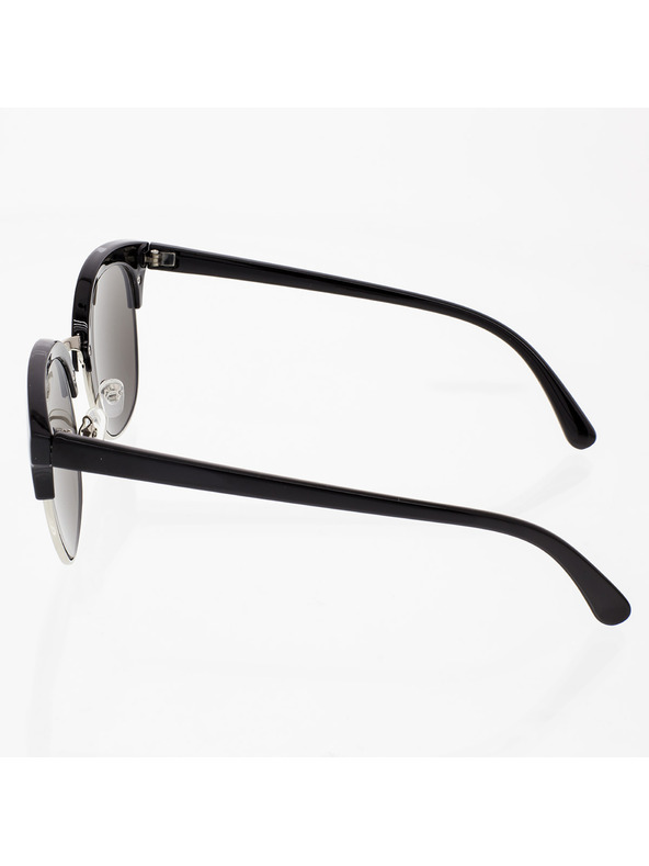 OEM Ochelari de soare OEM semi-rame July cu imprimeu maro, rame maro și lentile albastre