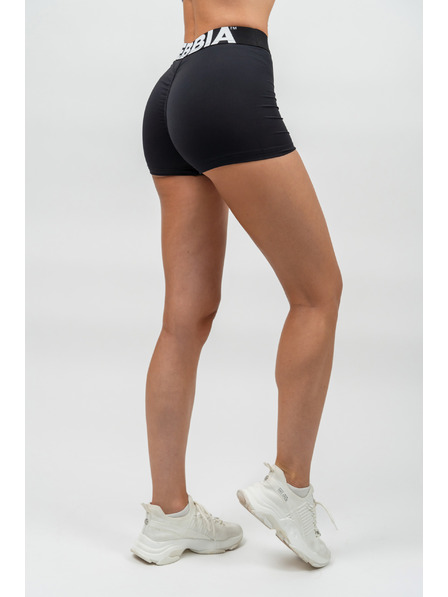Nebbia Pantaloni scurți fitness cu talie înaltă GLUTE PUMP 240 XS, negru