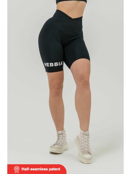 Nebbia Pantaloni scurți tip legging cu talie înaltă 9" SNATCHED 614 XS, negru