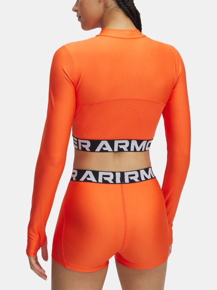 Under Armour Tricou HeatGear Rib 1/4 Zip LS pentru femei Under Armour