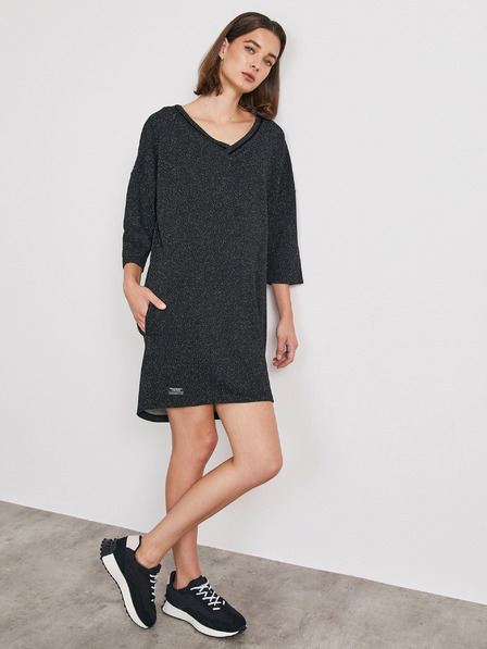 ZOOT.lab Rochie largă cu model negru METROOPOLIS by ZOOT.lab Eustacia