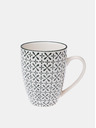 Dakls Cană ceramică albă cu model Dakls 350 ml