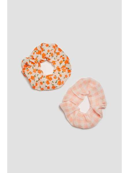 Moodo Set de două elastice portocalii cu model Moodo