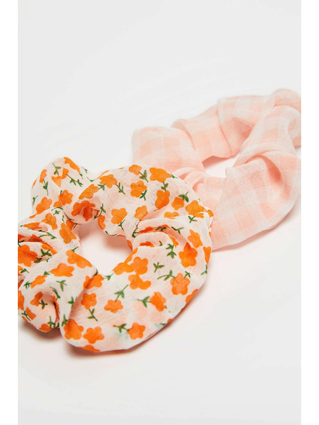 Moodo Set de două elastice portocalii cu model Moodo