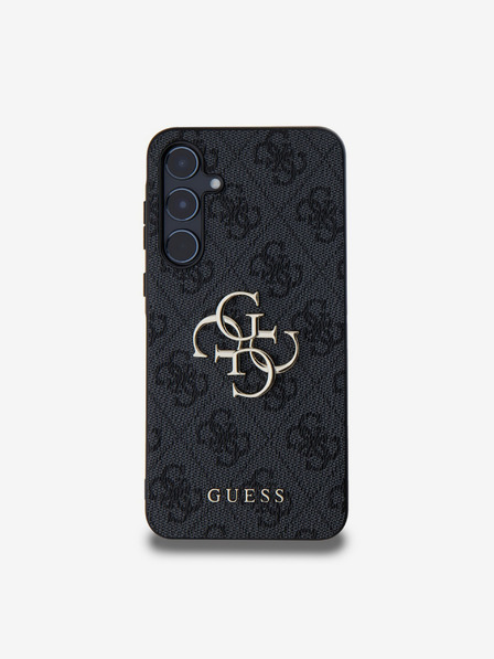 Guess Guess PU 4G Metal Logo Husă spate pentru Samsung Galaxy A55 5G Gri