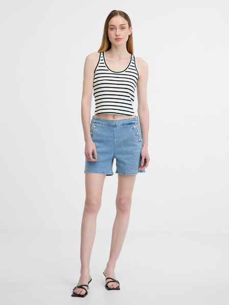 Orsay Top crop alb-negru pentru femei ORSAY
