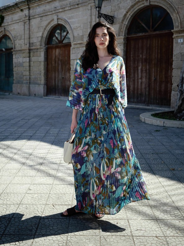 Orsay Rochie lungă albastră pentru femei ORSAY