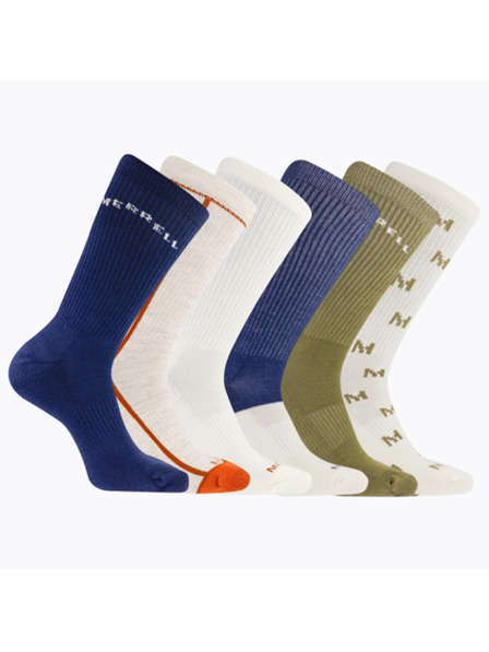 Merrell merrell șosete MEA33694C6B2 NVAST RECYCLED CUSHION CREW (6 pachete) navy asortată S/M MERRELL ȘOSETE