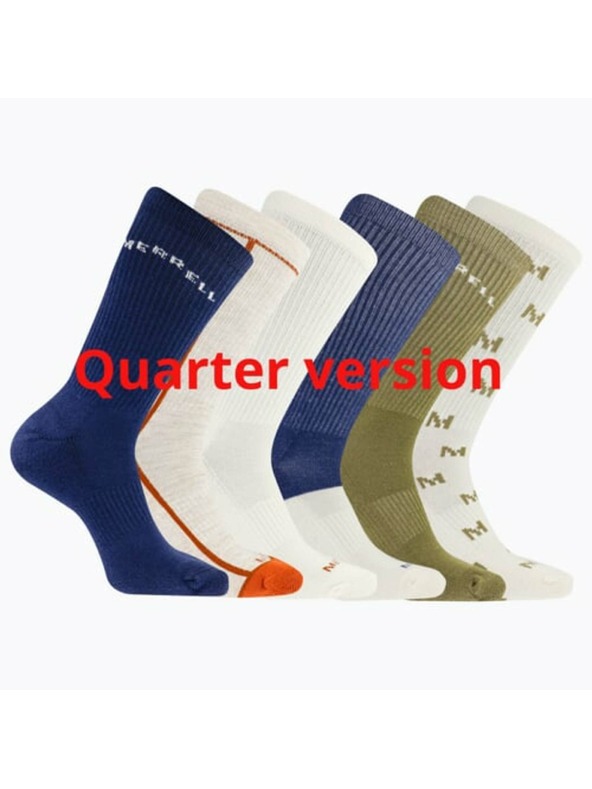 Merrell merrell șosete MEA33695Q6B2 NVAST RECYCLED CUSHION QUARTER (6 pachete) navy asortată S/M MERRELL ȘOSETE