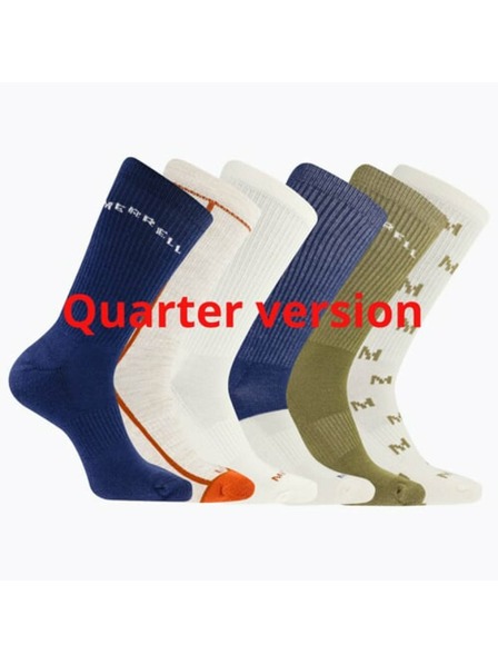 Merrell merrell șosete MEA33695Q6B2 NVAST RECYCLED CUSHION QUARTER (6 pachete) navy asortată S/M MERRELL ȘOSETE