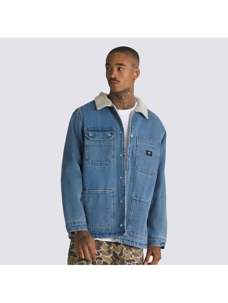 Vans Jachetă din denim albastră pentru bărbați Drill Chore Sherpa Coat Vans