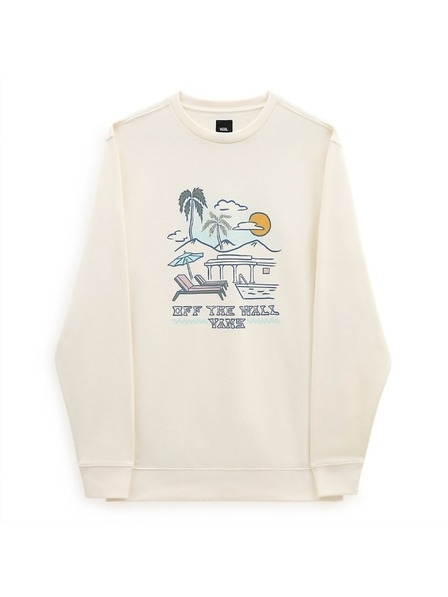 Vans Hanorac crem-alb Vans Resort Crew Sweatshirt Antique White pentru bărbați